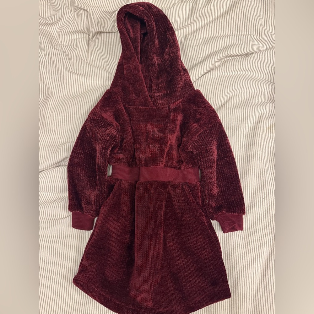 Velvet Dress with Hoodie